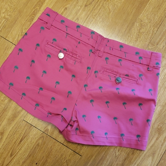 NWT Harper hot pink with green palm tree shorts XS - Picture 3 of 3